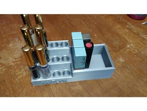 lápiz de labios pie cuarto baño barra organizador la bandeja 3d print model - Mito3D