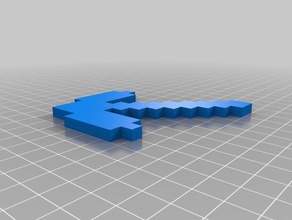 minecraft pickaxe wip 3d printing 3d print model - Mito3D