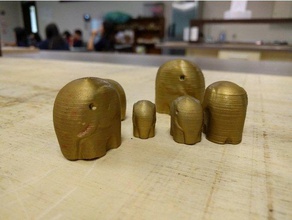 grumbo elefante animais baixa contagem de polígonos simples assim suave 3d print model - Mito3D