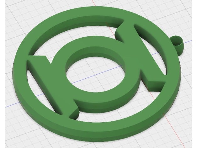 lanterna verde porta-chaves chaveiros cadeia charme emoção o hal jordan liga da justiça chave chaveiro anel super super-herói 3D print model - Mito3D