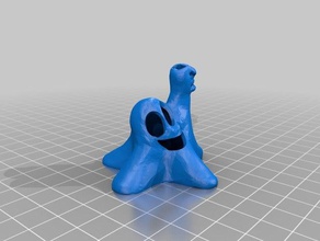 sciopero blob di halloween fisso arredamento carino desktop ghost messaggio il pannello la scultura segno giocattolo 3d print model - Mito3D