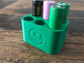 18650 battery holder containers case box vape vaper stand 3d print model - Mito3D