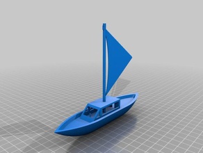 velero vehículos barco los niños de la vela juguete remolcador 3d print model - Mito3D