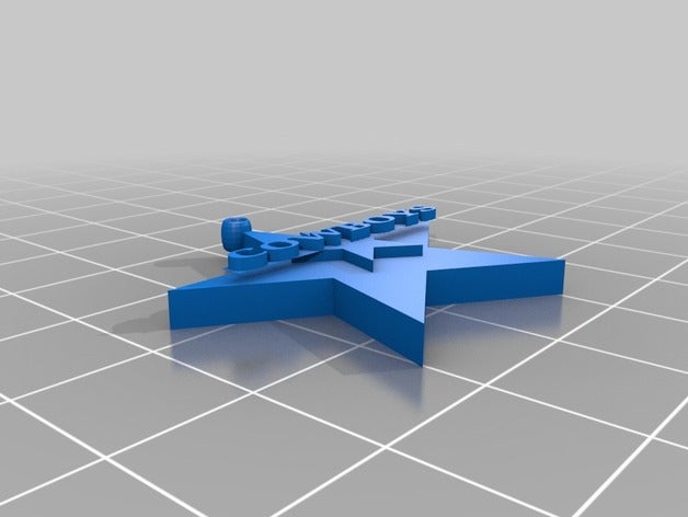 cowboys Schlüsselanhänger tj 3d-drucken 3D print model - Mito3D