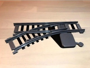 turnout os-railway - fully 3d-printable railway system vehicles model trains openrailway track switch train 3d print model - Mito3D