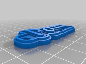 pam Anahtarlık özelleştirilmiş 3d print model - Mito3D