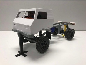 3d printed rc truck v3 center diff v2 r c vehicles radiocontrolled radio control controlled car 3d print model - Mito3D