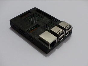 ahududu pi3b durumda 3d baskı minimalist raspberry pi 3 b basit ince 3d print model - Mito3D