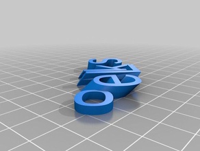mi personalizados iamburny del texto - nombre llavero mando elks organización personalizado 3d print model - Mito3D