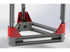 anycubic kossel plus reinforcement corner - escuadr n 3d printer parts bracket 2020 3d print model - Mito3D