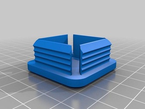 my customized plug cap square rectangular tube replacement parts 3d print model - Mito3D