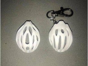 bicycle keychain art helmet 3d print model - Mito3D