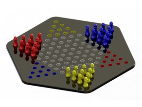 multi-color do jogo de damas chinesas conjunto A impressão 3d 3d print model - Mito3D