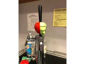 hopple hopped cider beer tap handle kitchen & dining apple hops 3d print model - Mito3D