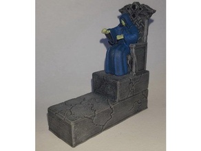 wizard seated throne games 3d print model - Mito3D