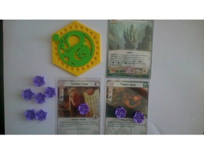Legende fünf Ringe liefern Spiele Blume l5r token trading-card-Spiel 3d print model - Mito3D