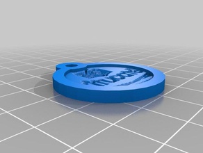kitucate logosu yuvarlak kechain Anahtarlık özelleştirilmiş 3d print model - Mito3D