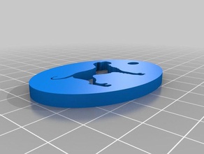 german wirehaired pointer Schlüsselanhänger 3d print model - Mito3D