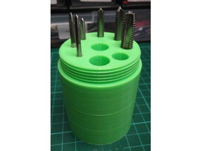 threaded tap holder tool holders & boxes 3d print model - Mito3D