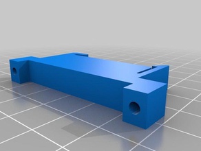 pcb din rail mounting clip - 50mm hole distance electronics customized 3d print model - Mito3D