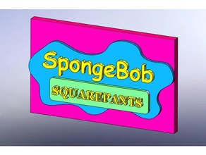spongebob logo signs & logos 3d print model - Mito3D