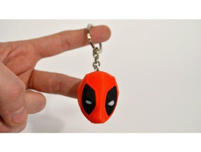 deadpool head keychain toys & games 3dmodel 3dmodeling 3dprintable 3dprinting abs assembly zortrax 3d print model - Mito3D