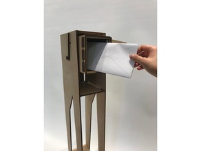 uzun bacaklı lazer posta kutusu standı kesti dekor dur 3d print model - Mito3D