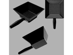 hand strainer tools dust filter handle 3d print model - Mito3D