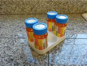 pill bottle organizer organization 3d print model - Mito3D