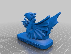 dragonbadger mascotte segni e loghi drago 3d print model - Mito3D