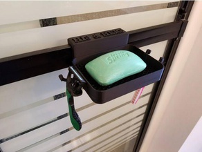 sa porte-savon la salle de bains rasoir titulaire accessoires douche 3d print model - Mito3D