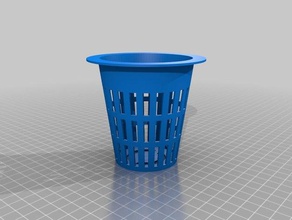 my customized parametric net pot remix closed bottom trash can outdoor & garden 3d print model - Mito3D