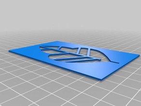 geometric leaf stencil 3d printing 3d print model - Mito3D