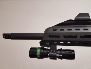 flashlight holder evo 3 a1 scorpion airsoft replica accesories attachment 3d print model - Mito3D