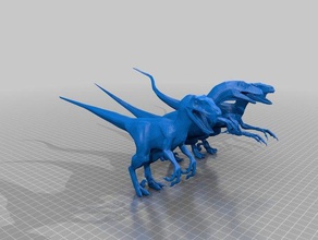 velociraptor La impresión en 3d 3d print model - Mito3D