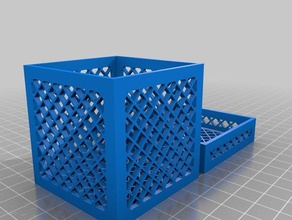 my customized lattice box 1 containers 3d print model - Mito3D