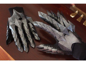 witch king medieval gauntlets costume armor gloves lord rings 3d print model - Mito3D