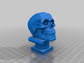 celta crânio pedestal esculturas 3d print model - Mito3D