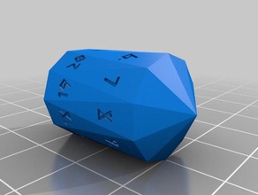 caesar dressing crystal d20 dice customized 3d print model - Mito3D
