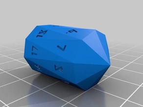 caesar dressing crystal d18 dice customized 3d print model - Mito3D