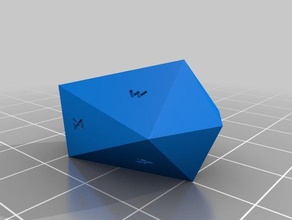 caesar dressing crystal d8 dice customized 3d print model - Mito3D