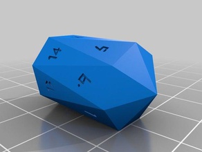 caesar dressing crystal d14 dice customized 3d print model - Mito3D