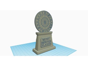 Dart-Trophäe Skulpturen award darts trophy 3d print model - Mito3D