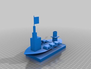 navio do mundo de 1950 conquistador 2 - batalha naval jogo tabuleiro A impressão 3d 3d print model - Mito3D