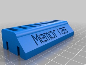 usb stick sd card holder - memorias organization customized 3d print model - Mito3D