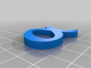 alpha keychain 3d printing 3d print model - Mito3D