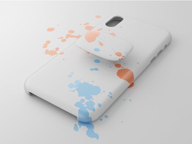 iphone x caso de agarre del pie el teléfono móvil diseño popsocket smartphone 3D print model - Mito3D