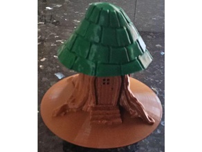 tree stump house tea-light buildings & structures fairy fantasy gnome hobbit 3d print model - Mito3D