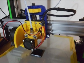 hotend micrometer height ajuster 20 & 40 extrusion 3d printer extruders 3d print model - Mito3D