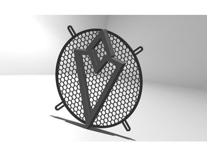 200mm skyrim fan cover computer case filter 3d print model - Mito3D